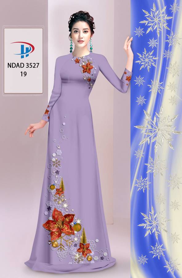 Vải Áo Dài Hoa In 3D AD NDAD3527 4